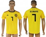 Wholesale Cheap Belgium #7 De Bruyne Away Soccer Country Jersey