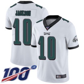 Wholesale Cheap Nike Eagles #10 DeSean Jackson White Men\'s Stitched NFL 100th Season Vapor Limited Jersey