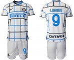 Wholesale Cheap Men 2020-2021 club Inter milan away 9 white Soccer Jerseys