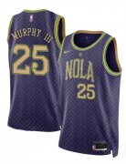 Cheap Men's New Orleans Pelicans #25 Trey Murphy III Purple 2024-25 City Ediiton Stitched Basketball Jersey