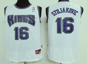 Wholesale Cheap Men\'s Sacramento Kings #16 Peja Stojakovic White Soul Swingman Jersey