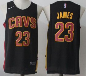 Wholesale Cheap Men\'s Cleveland Cavaliers #23 LeBron James Black 2017-2018 Nike Swingman Stitched NBA Jersey