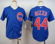 Wholesale Cheap Cubs #44 Anthony Rizzo Blue Cool Base Stitched Youth MLB Jersey