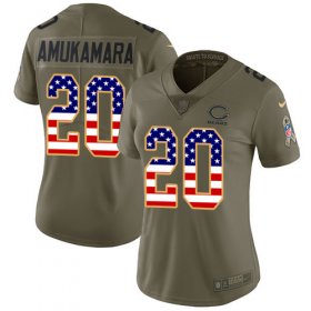 Wholesale Cheap Nike Bears #20 Prince Amukamara Olive/USA Flag Women\'s Stitched NFL Limited 2017 Salute to Service Jersey