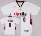 Wholesale Cheap Portland Trail Blazers #0 Damian Lillard Rip City Revolution 30 Swingman 2014 New White Short-Sleeved Jersey