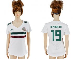 Wholesale Cheap Women\'s Mexico #19 O.Peralta Away Soccer Country Jersey