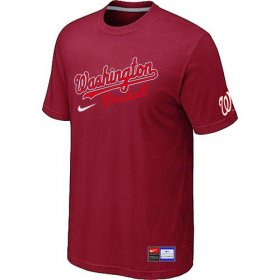 Wholesale Cheap MLB Washington Nationals Red Nike Short Sleeve Practice T-Shirt