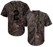 Wholesale Cheap Royals #2 Alcides Escobar Camo Realtree Collection Cool Base Stitched MLB Jersey