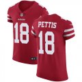 Wholesale Cheap Nike 49ers #18 Dante Pettis Red Team Color Men's Stitched NFL Vapor Untouchable Elite Jersey