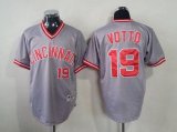 Wholesale Cheap Reds #19 Joey Votto Grey 1991 Turn Back The Clock Stitched MLB Jersey