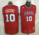 Wholesale Cheap Men's Philadelphia 76ers #10 Maurice Cheeks Red Hardwood Classics Soul Swingman Throwback Jersey