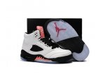 Wholesale Cheap Kids Air Jordan 5 Retro Shoes White/Sunblush-Black