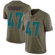 Wholesale Cheap Nike Jaguars #47 Joe Schobert Olive Youth Stitched NFL Limited 2017 Salute To Service Jersey