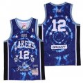 Wholesale Cheap Men's Los Angeles Lakers #12 Groovy Royal NBA Remix Jersey - Schoolboy Q