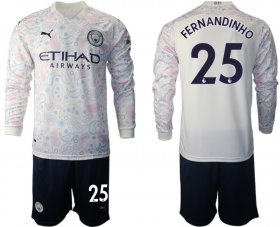 Wholesale Cheap 2021 Men Manchester city away long sleeve 25 soccer jerseys