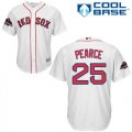 Wholesale Cheap Red Sox #25 Steve Pearce White New Cool Base 2018 World Series Champions Stitched MLB Jersey