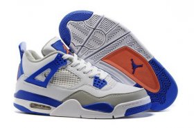 Wholesale Cheap Air Jordan 4 Retro Shoes White/Blue Orange