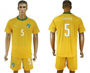 Wholesale Cheap Cote d'lvoire #5 Zokora Home Soccer Country Jersey