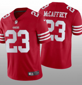 Wholesale Cheap Men\'s San Francisco 49ers #23 Christian McCaffrey Red Vapor Untouchable Stitched Jersey