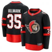 Cheap Men's Ottawa Senators #35 Linus Ullmark Fanatics Black Home Premier Breakaway Player Jersey