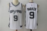 Wholesale Cheap Men's San Antonio Spurs #9 Tony Parker White 2017-2018 Nike Swingman Stitched NBA Jersey