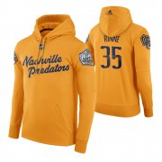 Wholesale Cheap Adidas Predators #35 Pekka Rinne Men's Yellow 2020 Winter Classic Retro NHL Hoodie