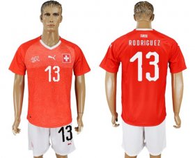 Wholesale Cheap Switzerland #13 Rodriguez Red Home Soccer Country Jersey