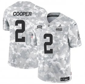 Cheap Men\'s Cleveland Browns #2 Amari Cooper 2024 F.U.S.E Arctic Camo Salute To Service Limited Stitched Football Jersey