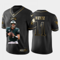 Cheap Philadelphia Eagles #11 Carson Wentz Nike Team Hero 2 Vapor Limited NFL 100 Jersey Black Golden