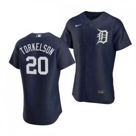 Wholesale Cheap Men\'s Detroit Tigers #20 Spencer Torkelson Navy Flex Base Stitched Jersey