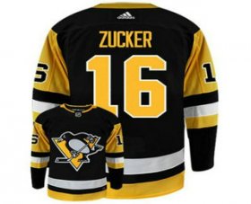 Wholesale Cheap Men\'s Pittsburgh Penguins #16 Jason Zucker Black Adidas Stitched NHL Jersey