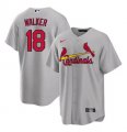 Cheap Men's St. Louis Cardinals #18 Jordan Walker Grey Cool Base Stitched Baseball Jersey