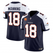 Cheap Men's Denver Broncos #18 Peyton Manning Navy 2024 F.U.S.E. With 4-Star C Patch Vapor Limited Stitched Football Jersey