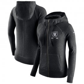 Wholesale Cheap Las Vegas Raiders Nike Women\'s Gym Vintage Full-Zip Hoodie Black