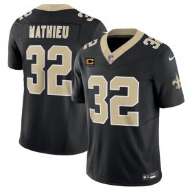 Cheap Men\'s New Orleans Saints #32 Tyrann Mathieu Black 2024 F.U.S.E With 4-Star C Patch Vapor Limited Stitched Football Jersey