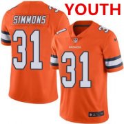 Wholesale Cheap Nike Broncos #31 Justin Simmons Orange Youth Stitched NFL Limited Rush Jersey