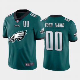 Wholesale Cheap Philadelphia Eagles Custom Green Men\'s Nike Big Team Logo Player Vapor Limited NFL Jersey