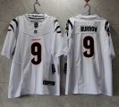 Wholesale Cheap Men's Cincinnati Bengals #9 Joe Burrow White 2023 F.U.S.E. Vapor Untouchable Limited Stitched Jersey