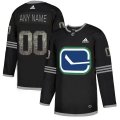 Wholesale Cheap Men's Adidas Canucks Personalized Authentic Black Classic NHL Jersey