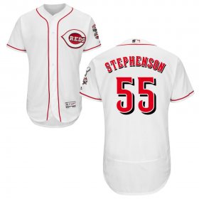 Wholesale Cheap Cincinnati Reds #55 Robert Stephenson Majestic Home Flex Base Authentic Collection Jersey White