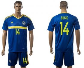 Wholesale Cheap Bosnia Herzegovina #14 Susic Home Soccer Country Jersey