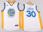 Wholesale Cheap Golden State Warriors #30 Stephen Curry Revolution 30 Swingman 2014 New White Jersey