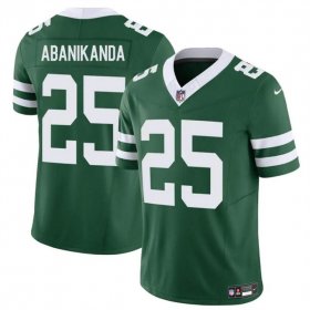 Cheap Men\'s New York Jets #25 Israel Abanikanda Green 2023 F.U.S.E Throwback Limited Football Stitched Jersey