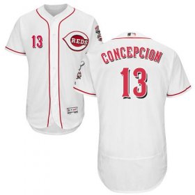 Wholesale Cheap Reds #13 Dave Concepcion White Flexbase Authentic Collection Stitched MLB Jersey