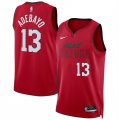 Cheap Men's Miami Heat #13 Bam Adebayo Red 2024-25 City Edition Stitched Basketball Jersey