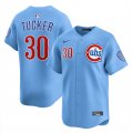 Cheap Men's Chicago Cubs #30 Kyle Tucker Blue 2024-25 2nd Alternate Limited Stitched Baseball Jersey