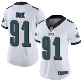 Wholesale Cheap Nike Eagles #91 Fletcher Cox White Women\'s Stitched NFL Vapor Untouchable Limited Jersey