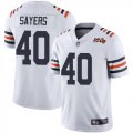 Wholesale Cheap Nike Bears #40 Gale Sayers White Alternate Men's Stitched NFL Vapor Untouchable Limited 100th Season Jersey