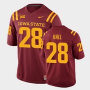 Wholesale Cheap Men Iowa State Cyclones #28 Breece Hall College Football Cardinal Replica Jersey