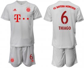 Wholesale Cheap Men 2020-2021 club Bayern Munchen away 6 white goalkeeper Soccer Jerseys